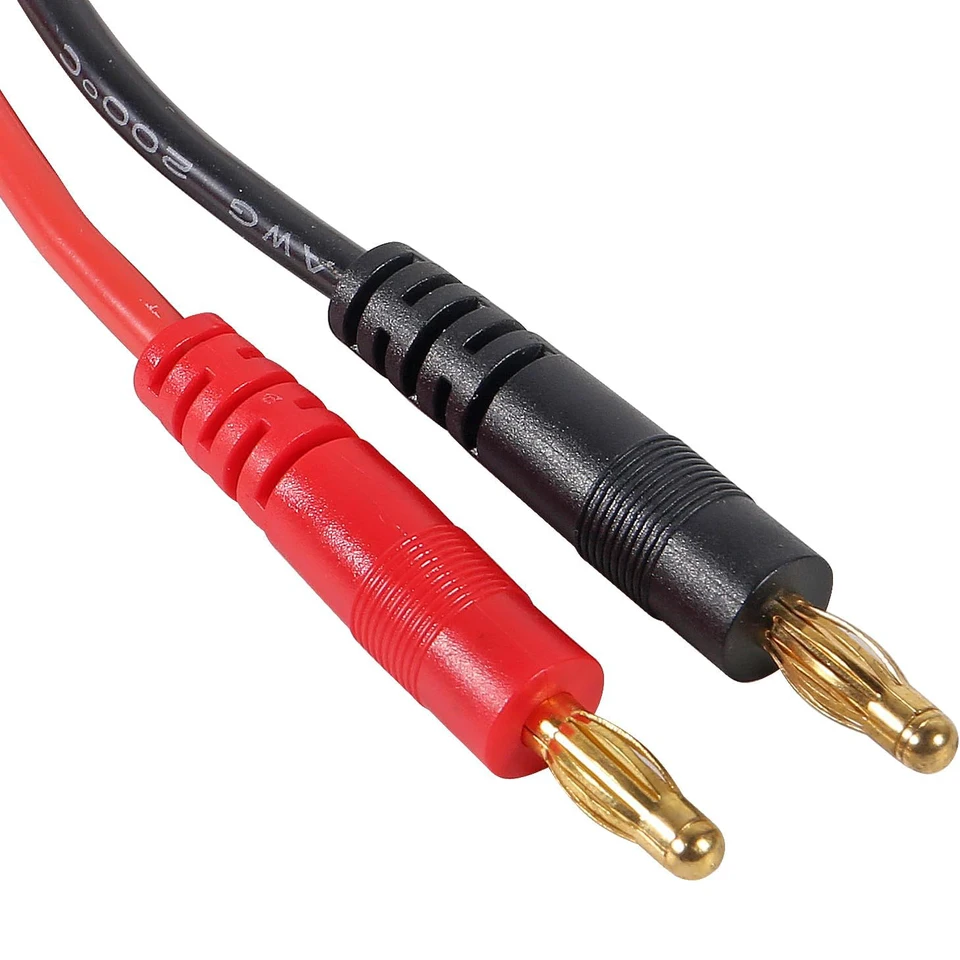 Lot De 2 Câbles Adaptateurs XT60 Femelle Vers Fiches Banane 4mm - 12 AWG 30cm OliRC