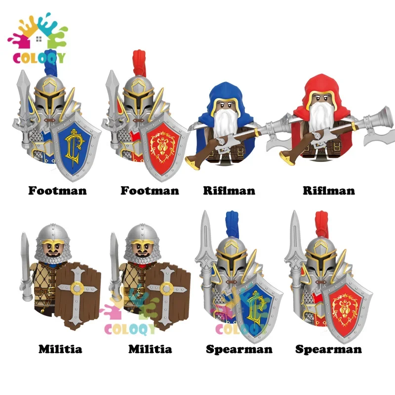 

Kids Toys Spearman Building Blocks Riflman Soldiers Mini Action Figures Helmet Armor Toys For Kids Birthday Gifts