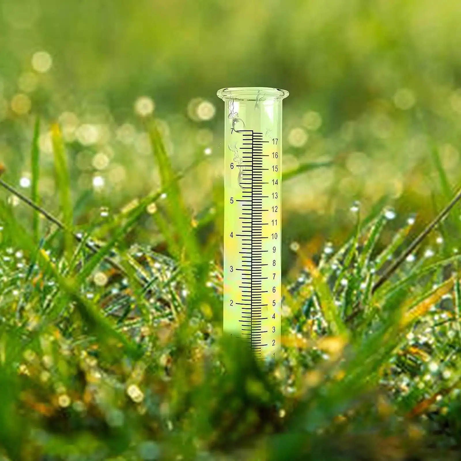 Jauge de pluie extérieure, jauge d'eau de pluie décorative avec échelle pour terrasse de ferme