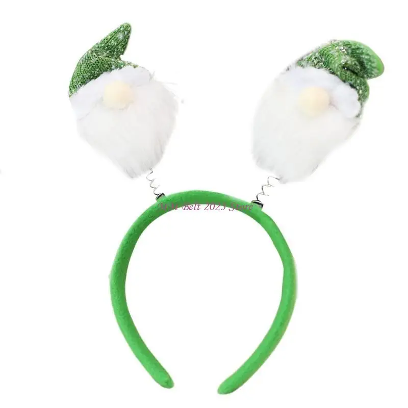 

49ME Elastic Christmas Headband New Year Children Hair Hoop Creative Pattern Headgear for Family Gatherings