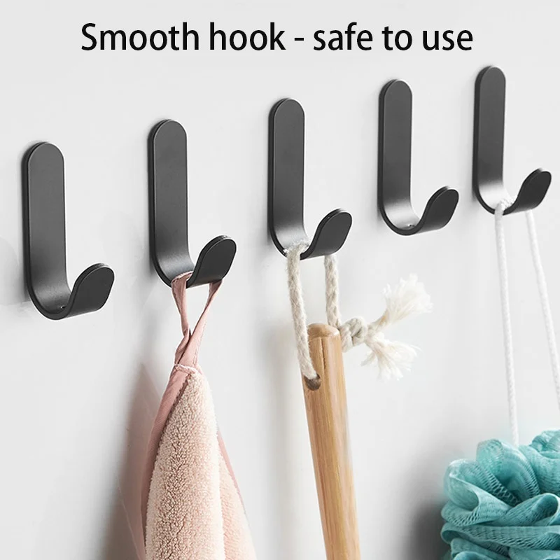 No Drill Strong Self Adhesive Hook Waterproof Adhesive Hanging,Bathroom Towel Key Hook Kitchen Hook Coat Hook