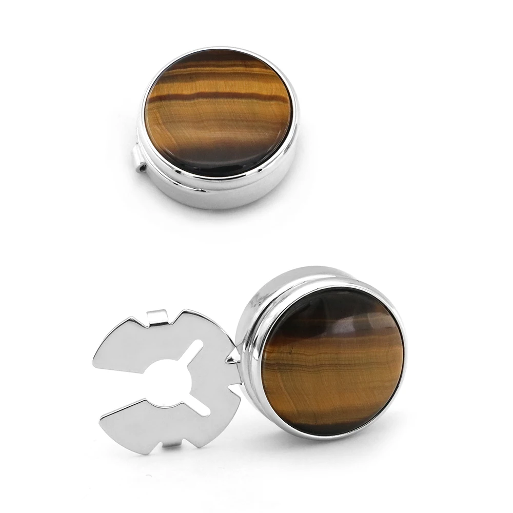 Men\'s Carbon Fibre Cufflinks For Normal Shirt Business Dress Cuff Button Cover Decoration Wedding Cuff Links