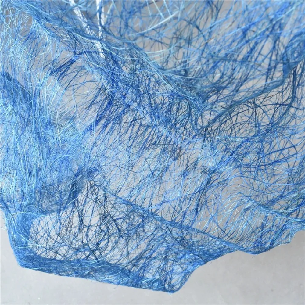 

Openwork Rattan Weaving Vintage Grass Mesh Gauze Blue Texture Costume Designer Wedding Decoration Creative Fabrics By The Meter