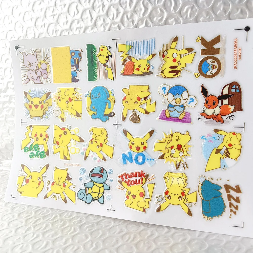 

Покемон Пикачу водостойкая декоративная наклейка для чашки воды Чаризард УФ-переносная наклейка хрустальная этикетка DIY декоративная наклейка