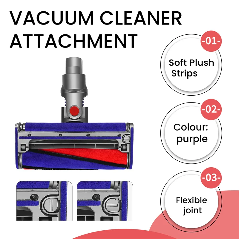 M04K 9 pezzi strisce di peluche morbide per Dyson V6 V7 V8 V10 V11 aspirapolvere testa a rullo morbido accessori di ricambio parti