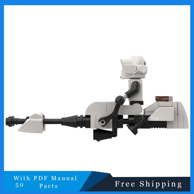 50-delige Star Battle-serie Cool Mini White Space Vehicle Technology Bricks Model voor kinderen Montagespeelgoed Festival Verrassingsgeschenken