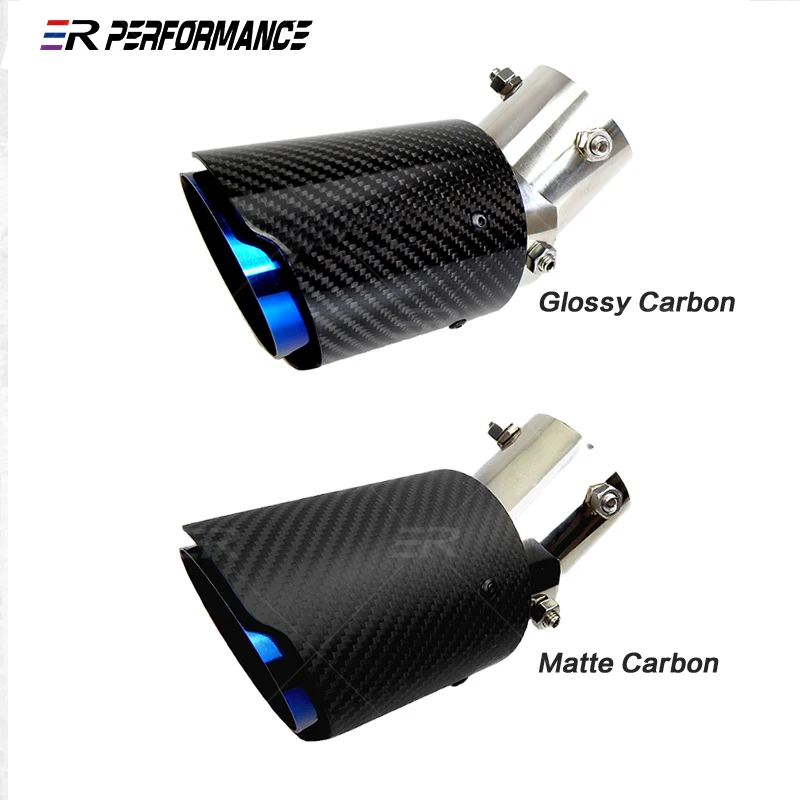

1 Piece Carbon Fiber Muffler 38-54mm Inlet Adjustable For Universal Auto Modified Cars Accessories Exhaust Tailpipe Parts