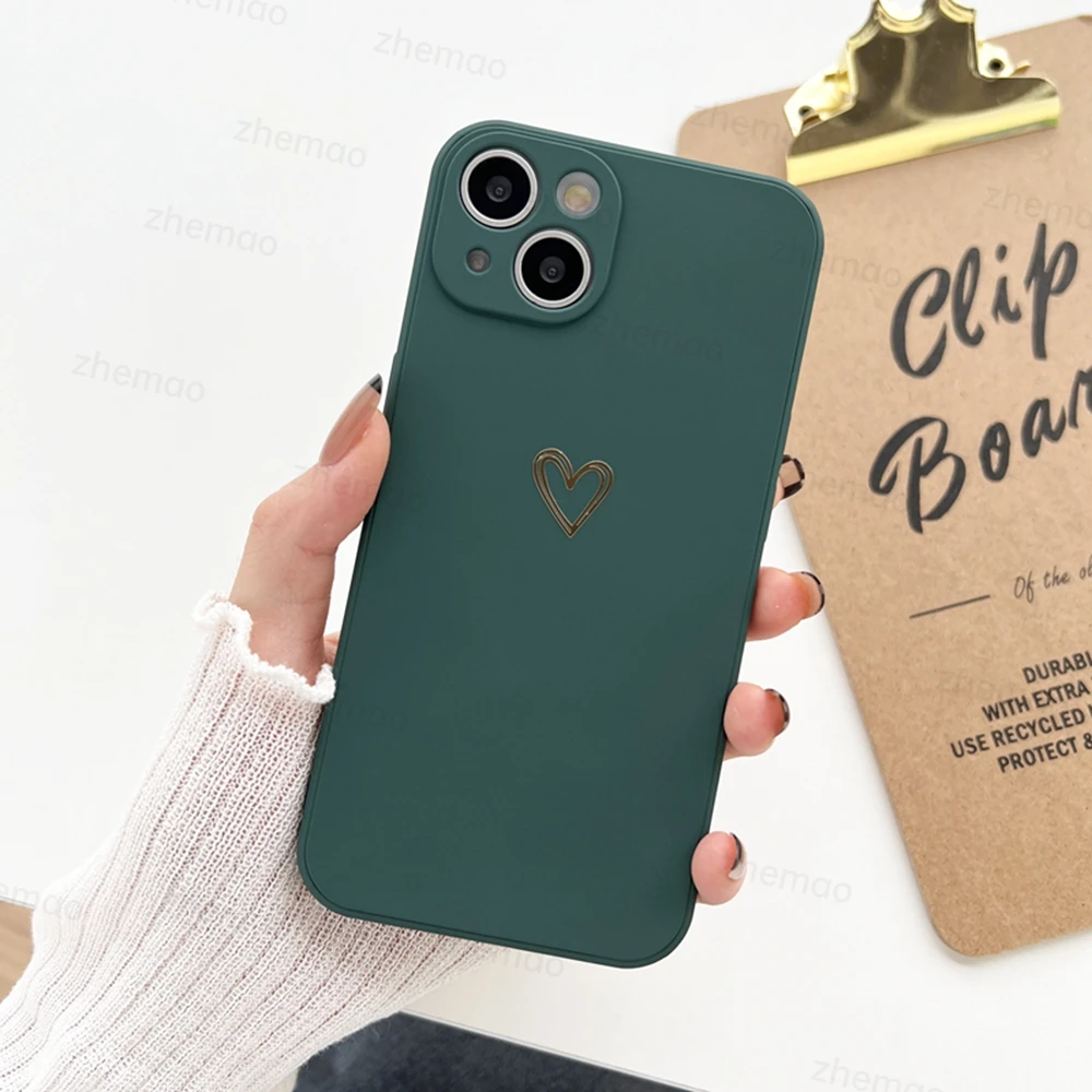 Luxus Flüssigsilikon Liebe Herz Handyhülle für Samsung Galaxy A73 A21S A72 A71 A31 A51 A33 A41 A50 A70 A13 Soft Cover – Detail 11