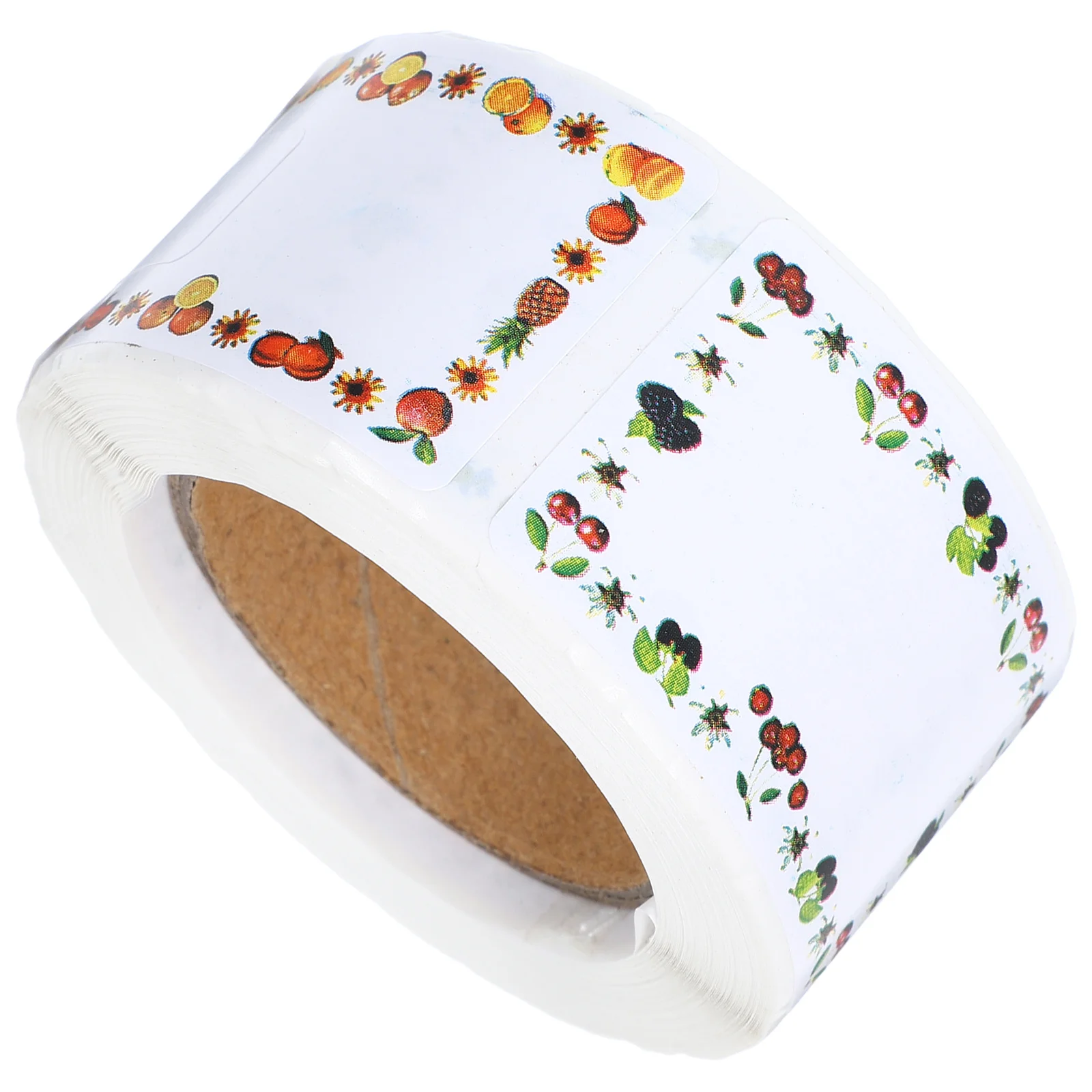 

250Pcs Fruit Border Classification Name Labels Self-Adhesive Colorful Stickers for Daycare School Office Bottle Storage and