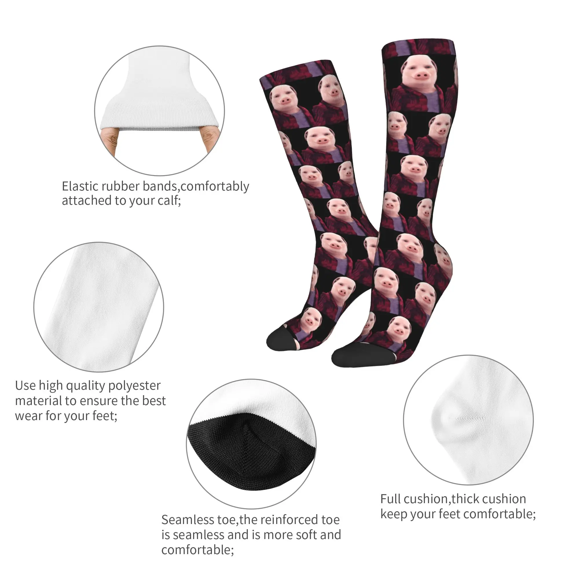 All Seasons Crew Stockings John Pork Is Calling Socks Harajuku Casual Hip Hop Long Socks Accessories for Men Women Gifts