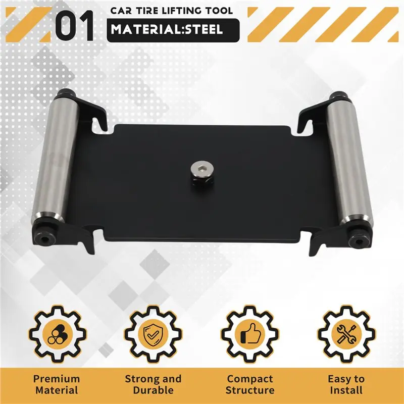 Superior-Roller Accessory Plate Complete Tire Handling And Alignment Kit For Hydraulic Jacks, Car Jacks, And Tire Changers