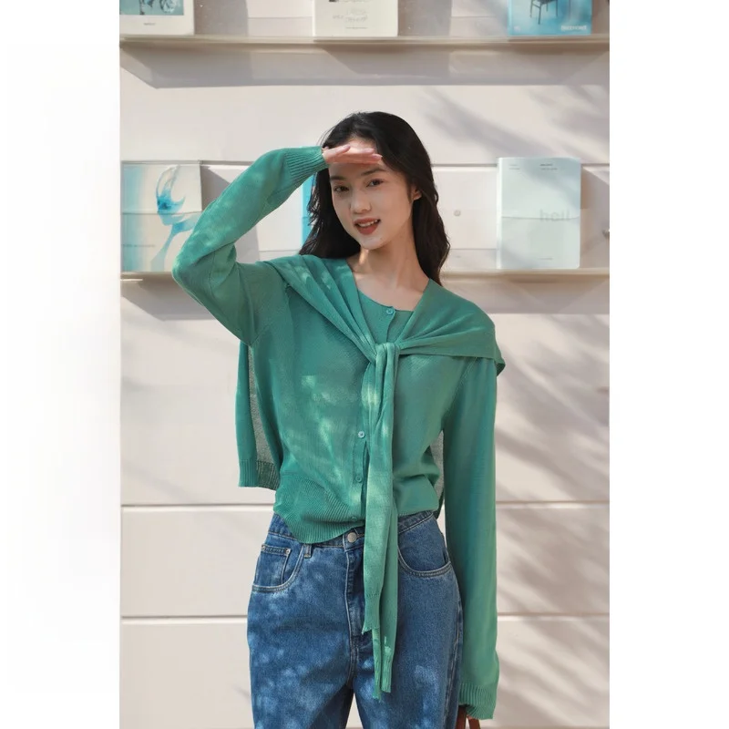 

Versatile Commuter Style Knitted Top Atelier Onepire 100% Lyocell Fiber Spring 2025 Women's Fashion Ladies Knitwear