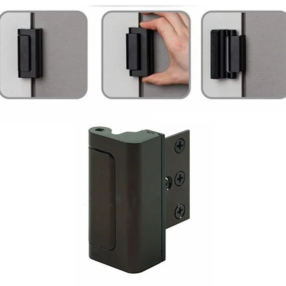 Strong Latch ล็อคประตู ล็อคประตูรักษาความปลอดภัย ล็อคประตูอลูมิเนียมอัลลอยด์สําหรับงานหนัก การรักษาความปลอดภัยภายในบ้านที่เพิ่มขึ้น Childproof และทนทาน