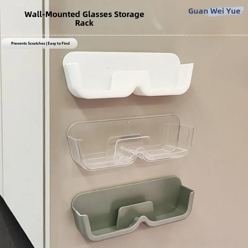 

Wall-Mounted No-Drill Premium Glasses Storage Rack 2023 New Design Sunglasses Display Holder Wooden Frame Organizer