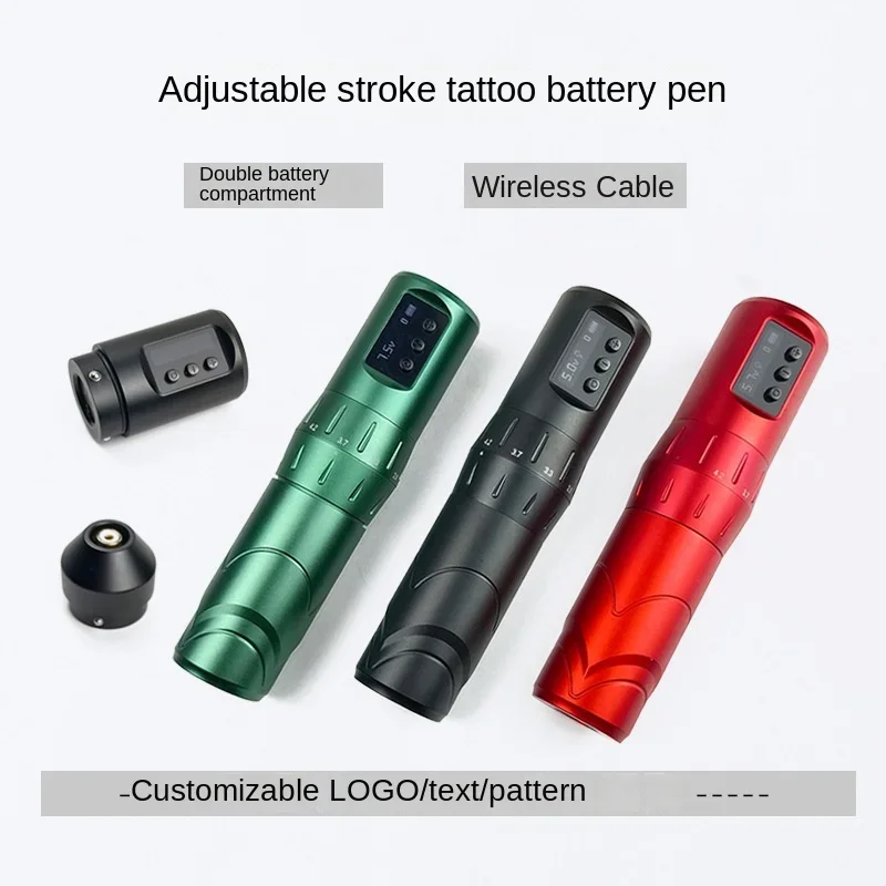 TH018 tattoo adjustable stroke battery pen wireless pen dual battery tattoo cutting line fogging all-in-one machine