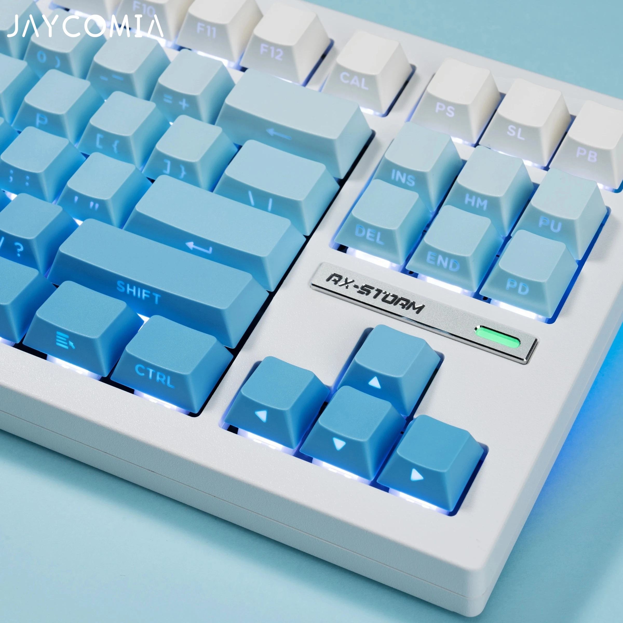 Imagem -06 - Side Print Gradiente Keycaps Iso Layout Grupo Backlit Através de Carta Material Pbt Perfil Cereja Grande Conjunto para Switch mx Layout