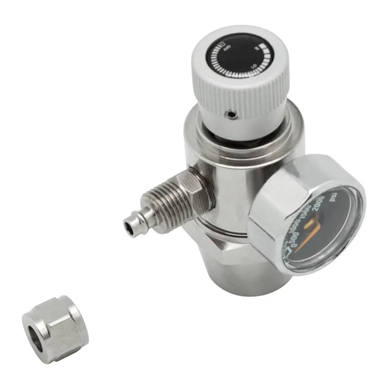 

AT29-2X Аквариумный регулятор CO2 2000Psi Манометр для всасывающей трубки 6 мм 5/8-18UNF