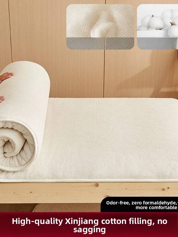 thickened-cotton-mattress-pad-sleeping-bag-dormitory-student-single-layer-home-use-pure-cotton-bedding-quilt-modern-simple-style