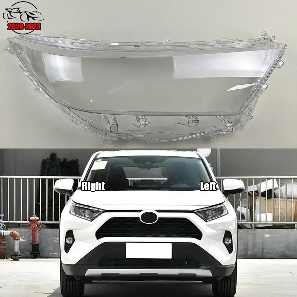 

For Toyota Rav4 2020-2023 Headlight Cover Boutique Transparent Lampshdade Headlamp Shell Plexiglass Replace Original Lens
