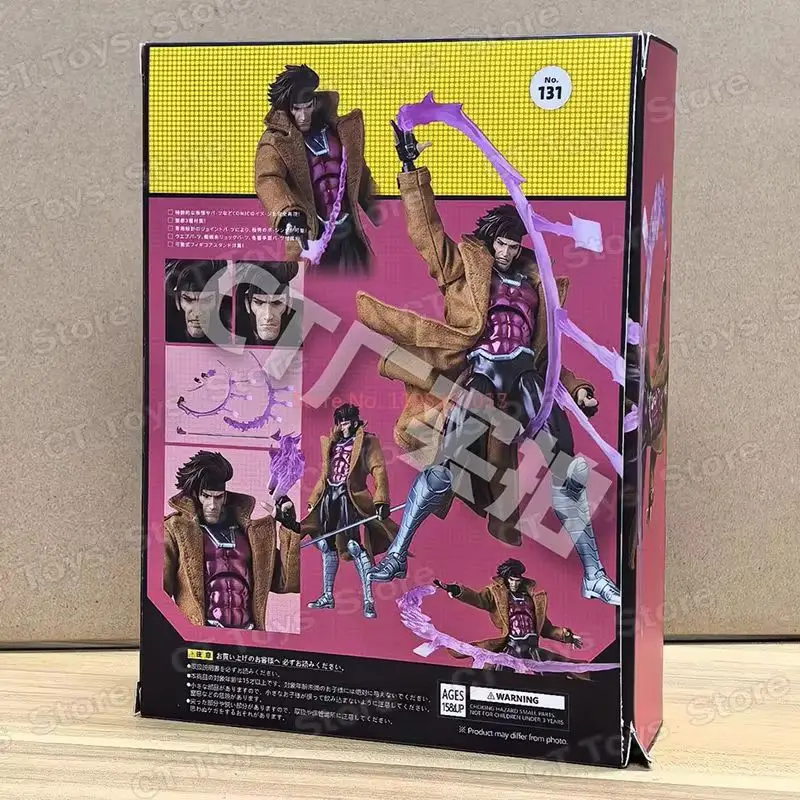 Figurka akcji Gambit w stylu Marvel Comics Mafex131, ruchoma, manga, model kolekcjonerski, prezent urodzinowy dla fanów X-Men