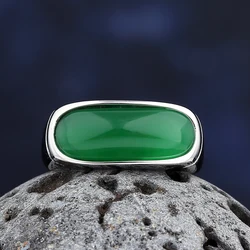 Fashion 316L Stainless steel Green Zircon Stone Ring Jewelry For Men Women Teens Gift Wedding&Couple Anels