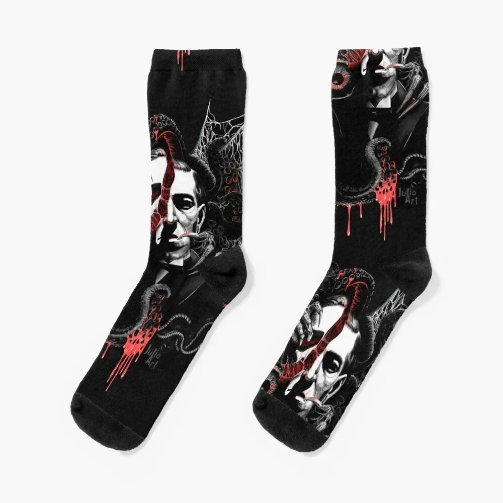 Lovecraft fanart Socks christmass gift bright garter Man Socks Women's