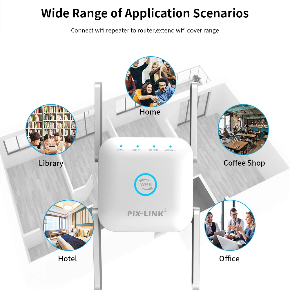 Imagem -05 - Tishric-roteador Repetidor Wifi sem Fio Extensor Wifi Repetidor Wifi de Longo Alcance 1200mbps 5g