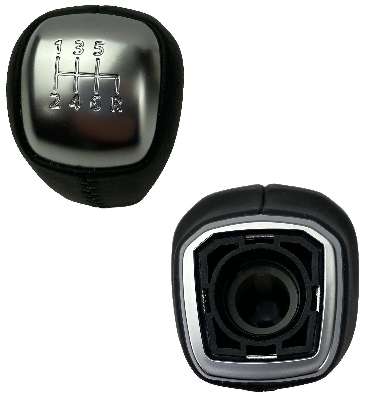 

Motorsport Genuine Leather Gear Knob For Range Rover Evoque 2011-2018 Models Manual 6-Speed Transmission OE: LR024719/LR024721