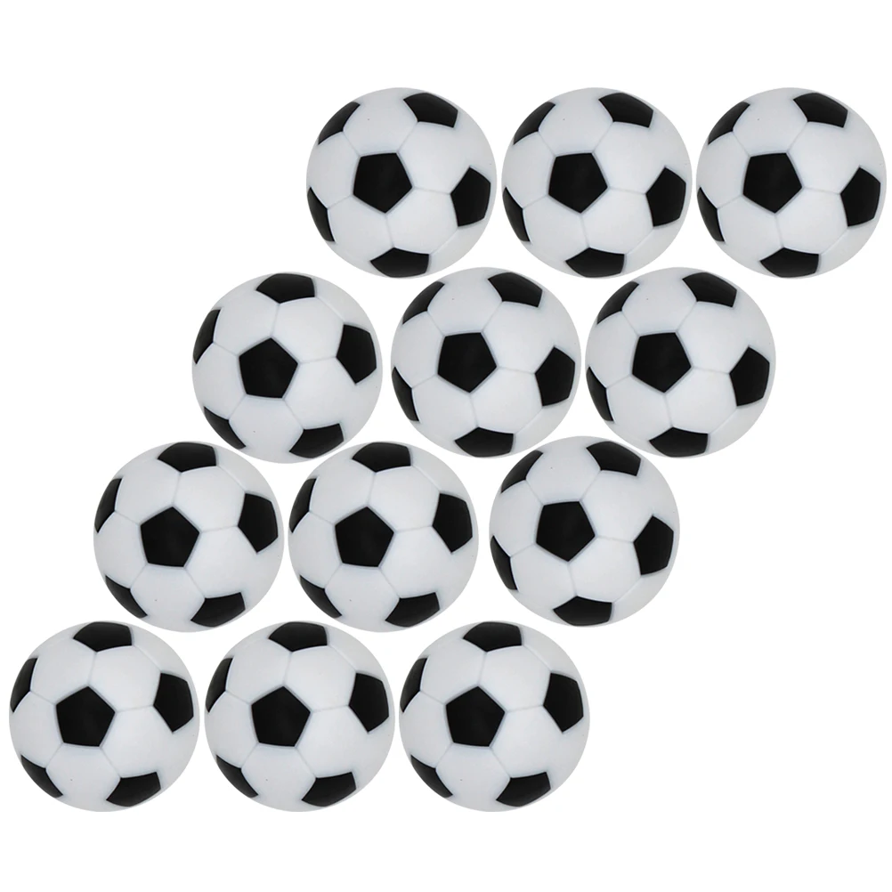 12 Pcs 23mm 블랙 화이트 테이블 축구 공 Foosball 게임 액세서리 HIPS 소재 어린이 성인 테이블 축구