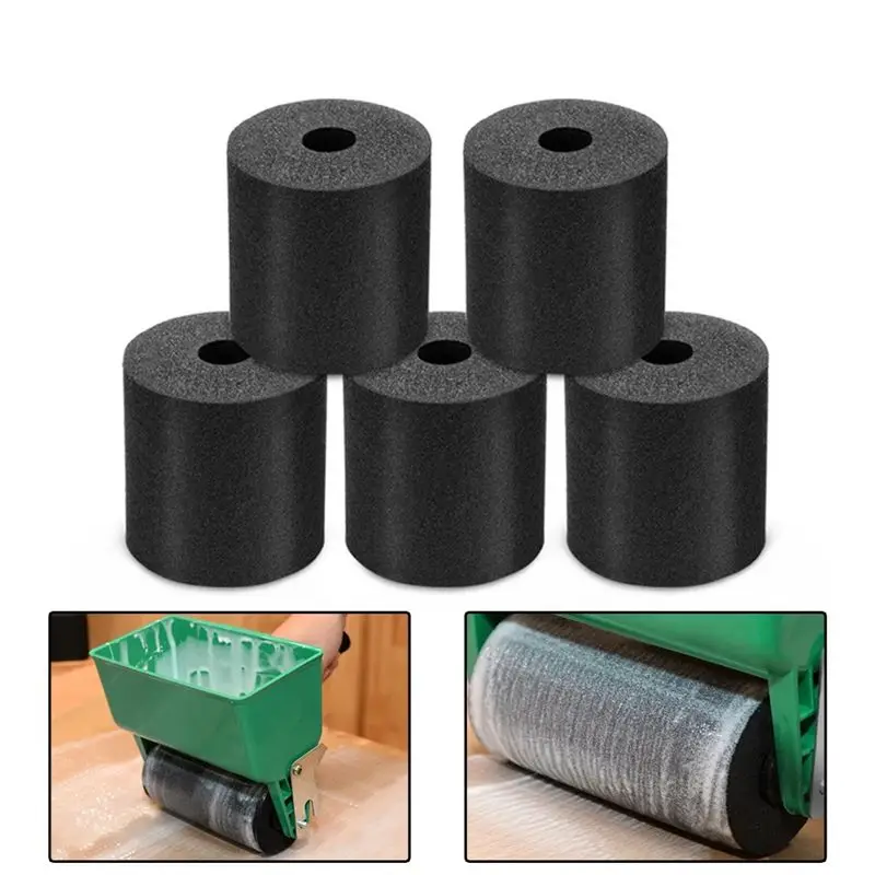 A67P-Spare Roller Wheel For Glue Applicator Sponge Roller Replacement Set 5 Pack Suitable For PVC Latex Wood