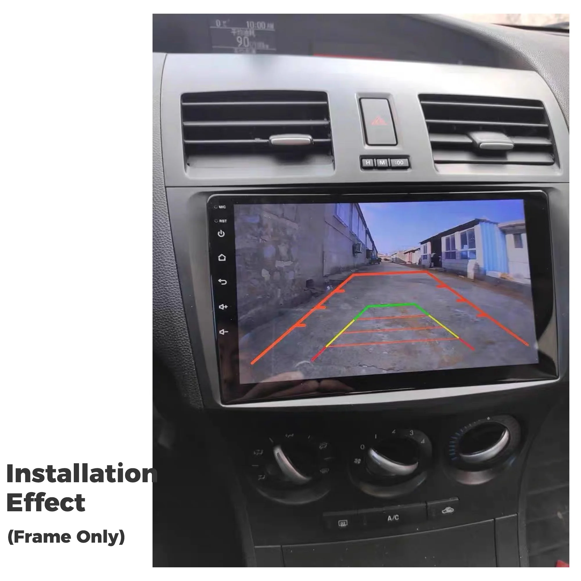 9 Inch 2 Din Car Stereo Radio Fascia Frame Bezel Trim Kit for Mazda 3 Axela 2009-2013 Android Navigation Dashboard