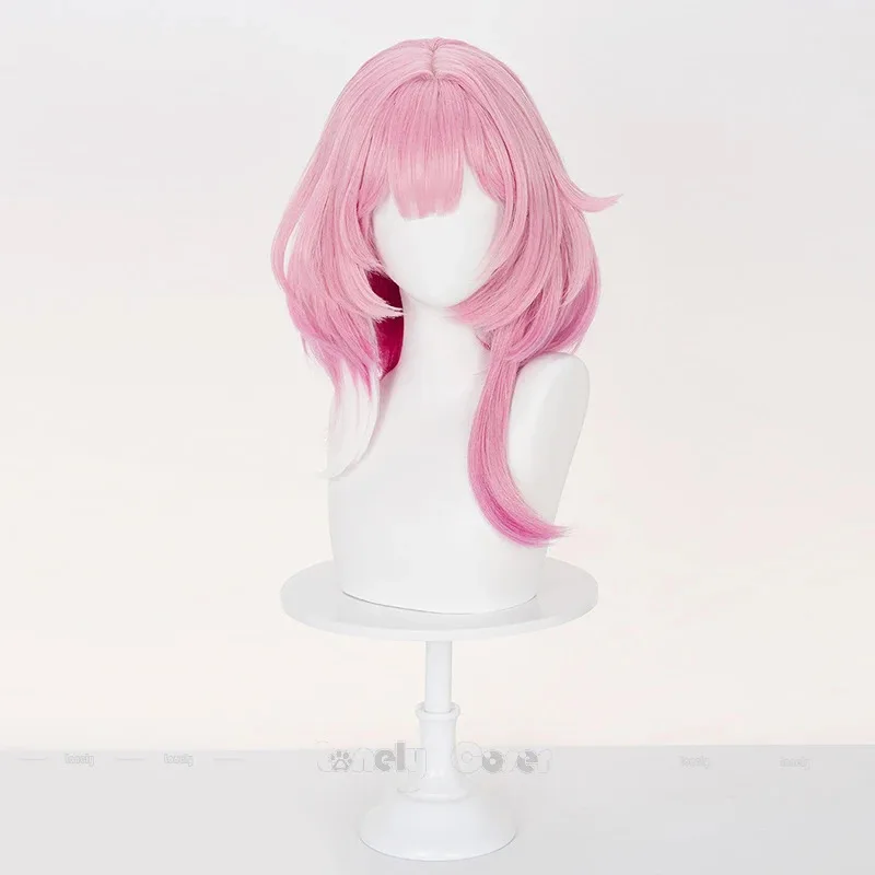 

2025 22 Honkai Star Rail Cyrene Cosplay Wig Shoulder-length Pink Gradient Hair Heat Resistant Wigs For Women Girls Carnival Free