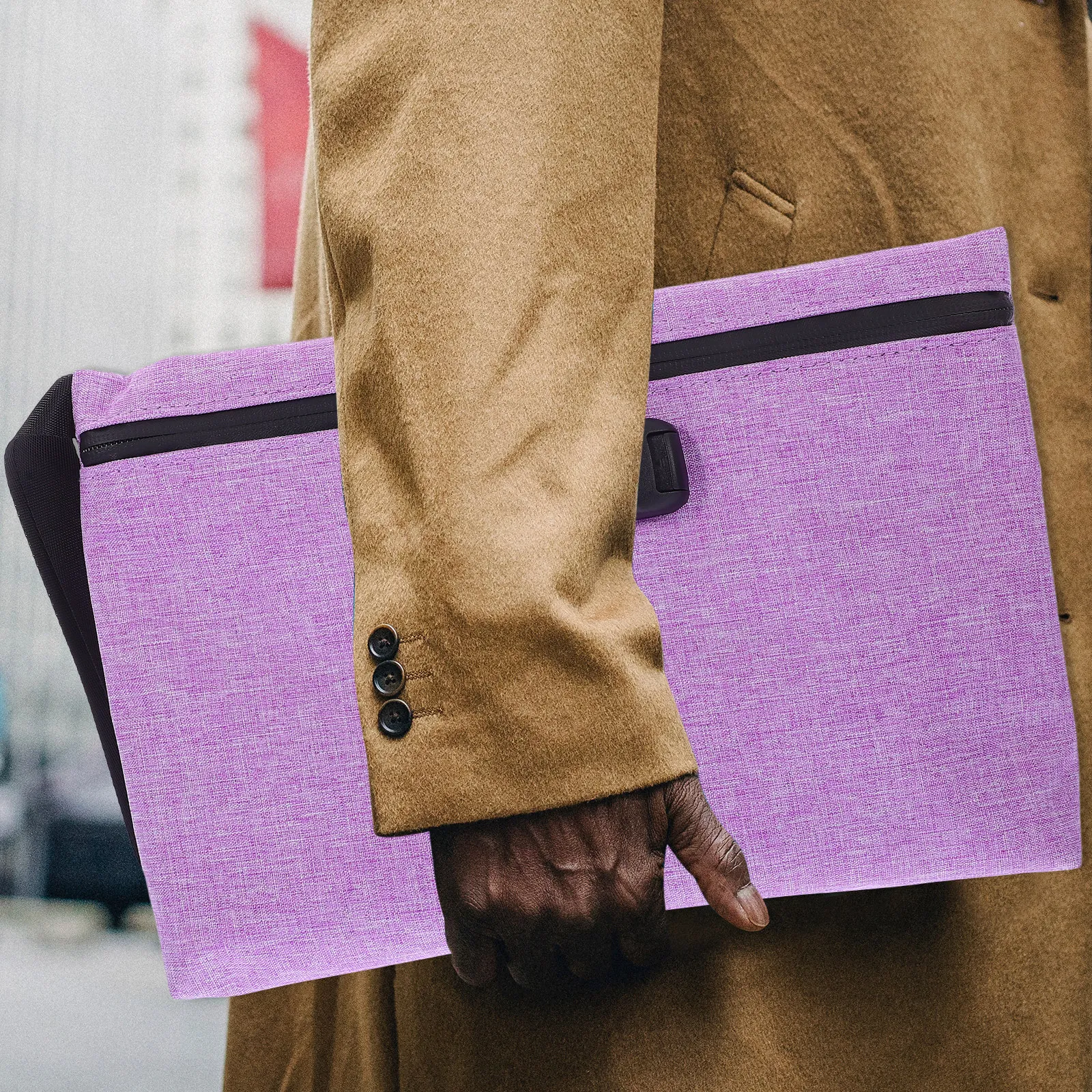 

Combination Lock Storage Bag Rose Pink Portable Waterproof Lockable Cash Bag for Office Travel Secure Document Jewelry Organizer