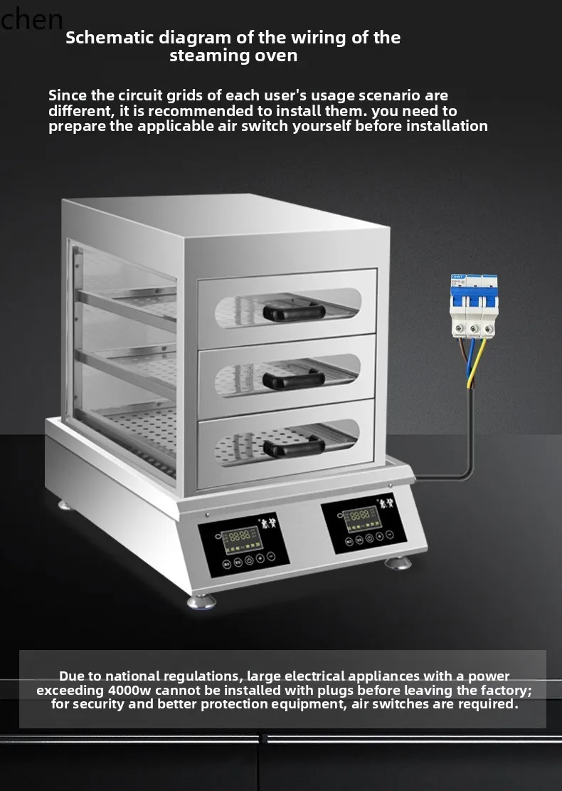 ZML Multifunctional Commercial Breakfast Steamer Desktop Steamer Commercial Steamer Cabinet