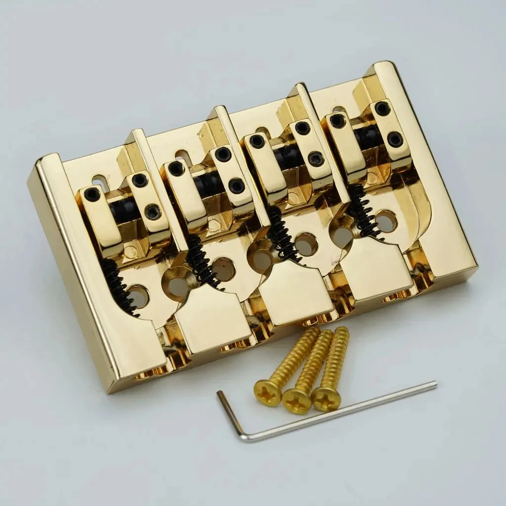 Bass instrument parts, processed 4-series retro adjustable metal plate bass bridge, in three colors
