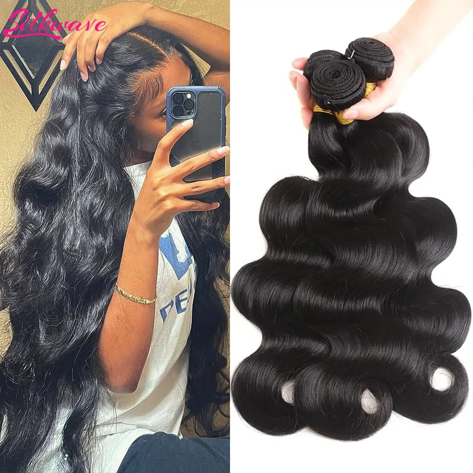 

Silkwave Body Wave Bundles Human Hair Weave Bundles 1/3/4 Bundle Deals Loose Deep Wave Brazilian Raw Hair Extensions For Women