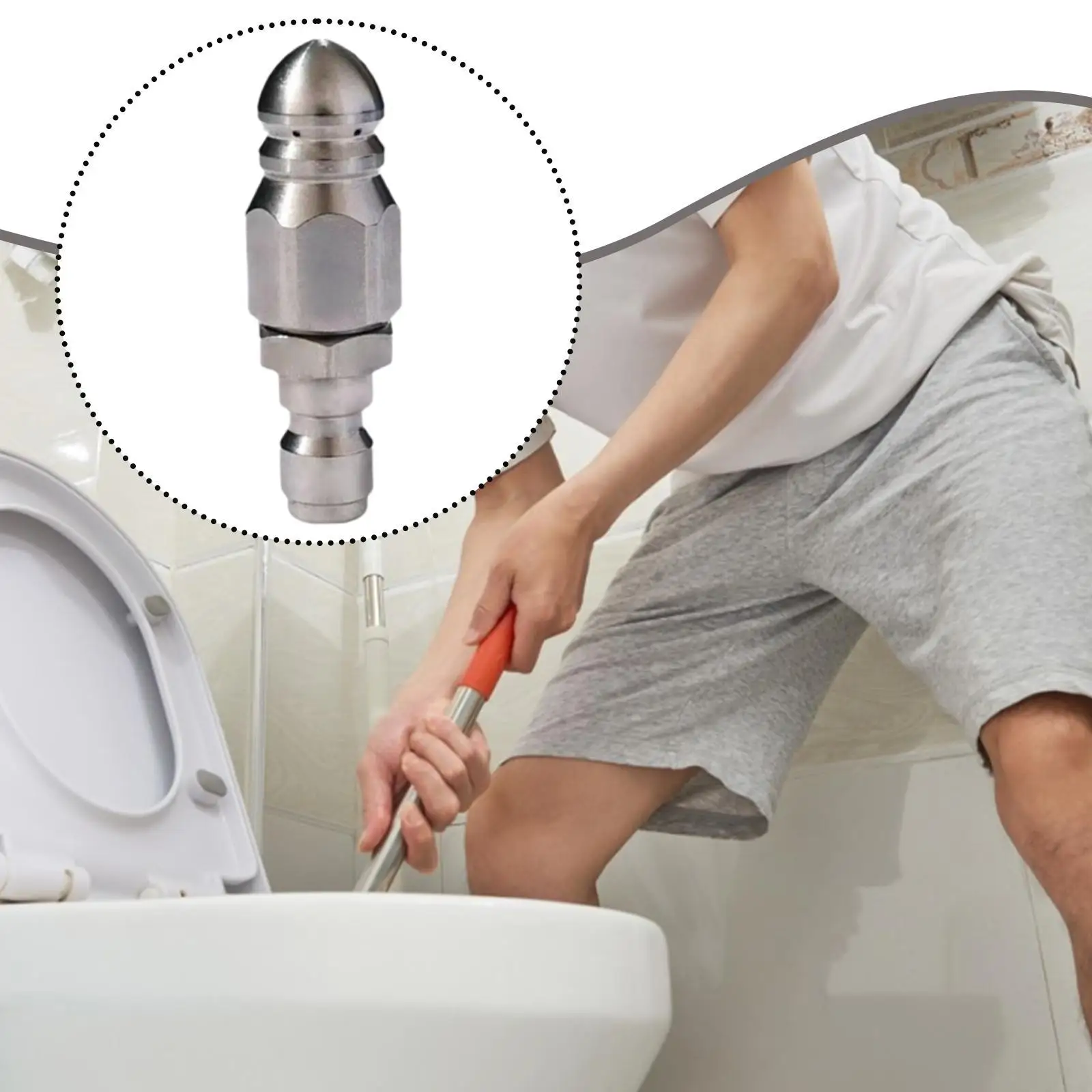 فوهة خرطوم تصريف الضغط عملية لغسالة الضغط 1/4 سريعة #4