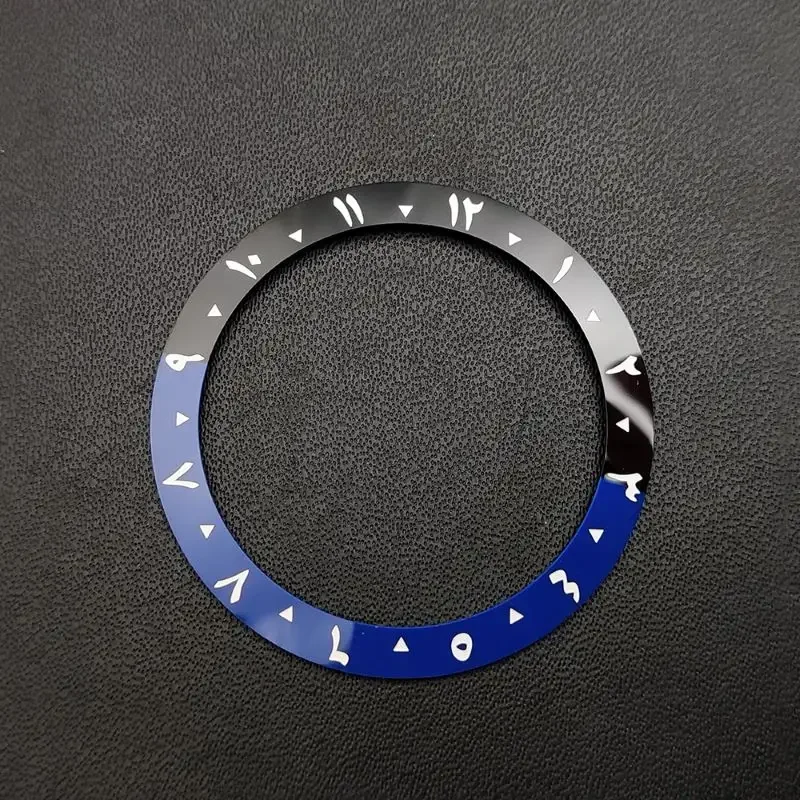 Modificación de inserción de bisel de cerámica árabe, 38mm x 30,5mm con pegatina adecuada para reloj de buceo, piezas de repuesto para reloj de hombre, regalo