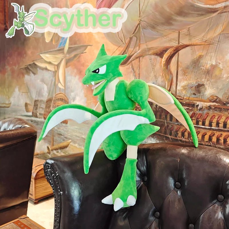 

Плюшевые игрушки Pokemon Scyther, милые аниме-плюшевые куклы, 60 см, Покемон, мультфильм, кавайная мягкая подушка, рождественские подарки для детей