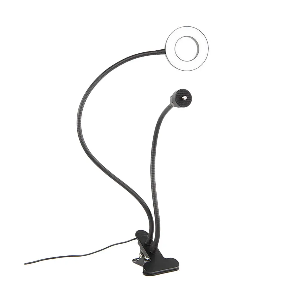 

1Pcs Clip Supplemental Light Black Metal Tabletop Fill Lamp Selfie LED Beauty Light USB Powered Adjustable Fill Lamp