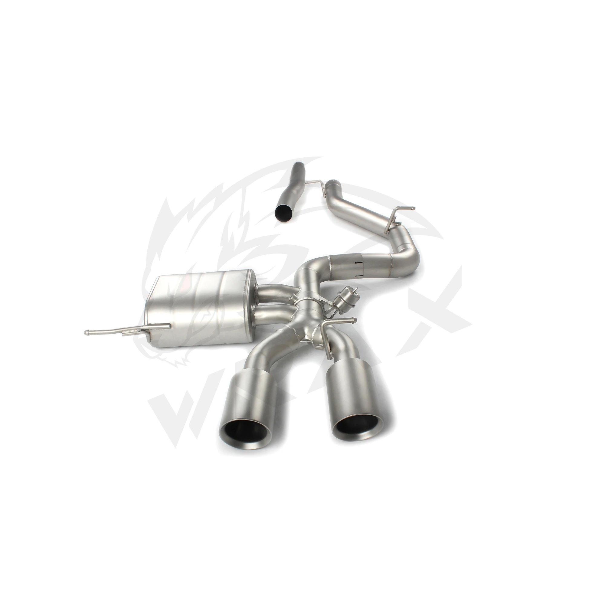 Układ wydechowy WRAX Performance z zaworami, catback, do Golfa 6 R20, stal nierdzewna, możliwość personalizacji, precyzyjne dopasowanie.