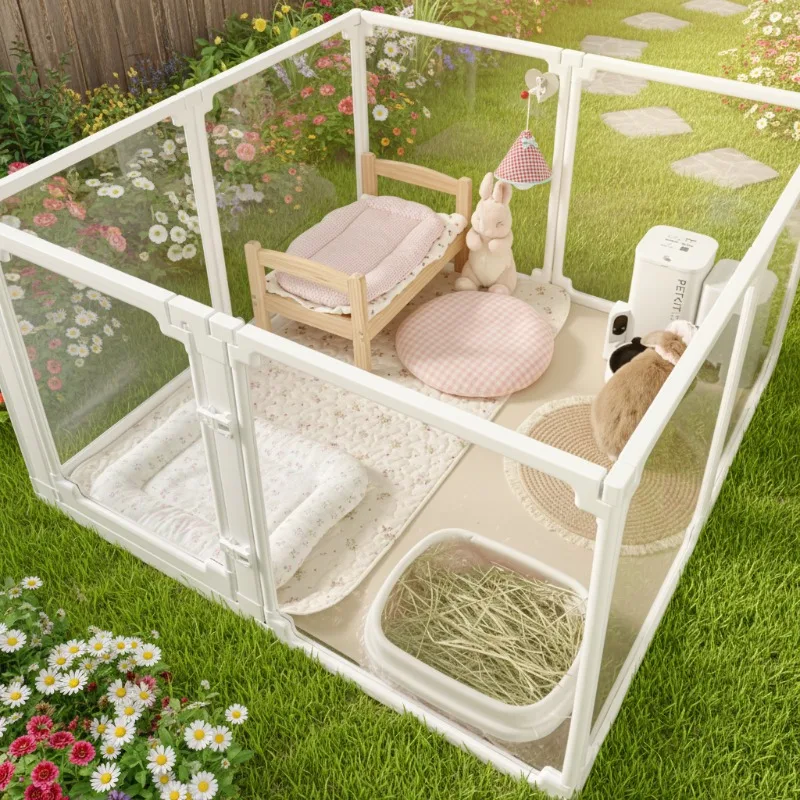 

2026 HOT Sell Pet / Dog Cage Transparent Indoor Easy Installation Washable Small Medium Dog Barrier Isolation Living Room