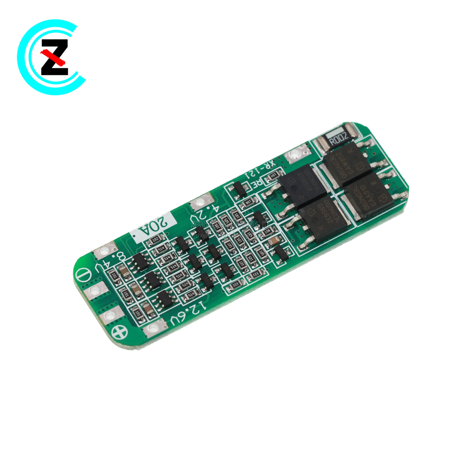 3 series 11.1V 12V 12.6V 18650 lithium battery charging protection board can start the drill 20A current