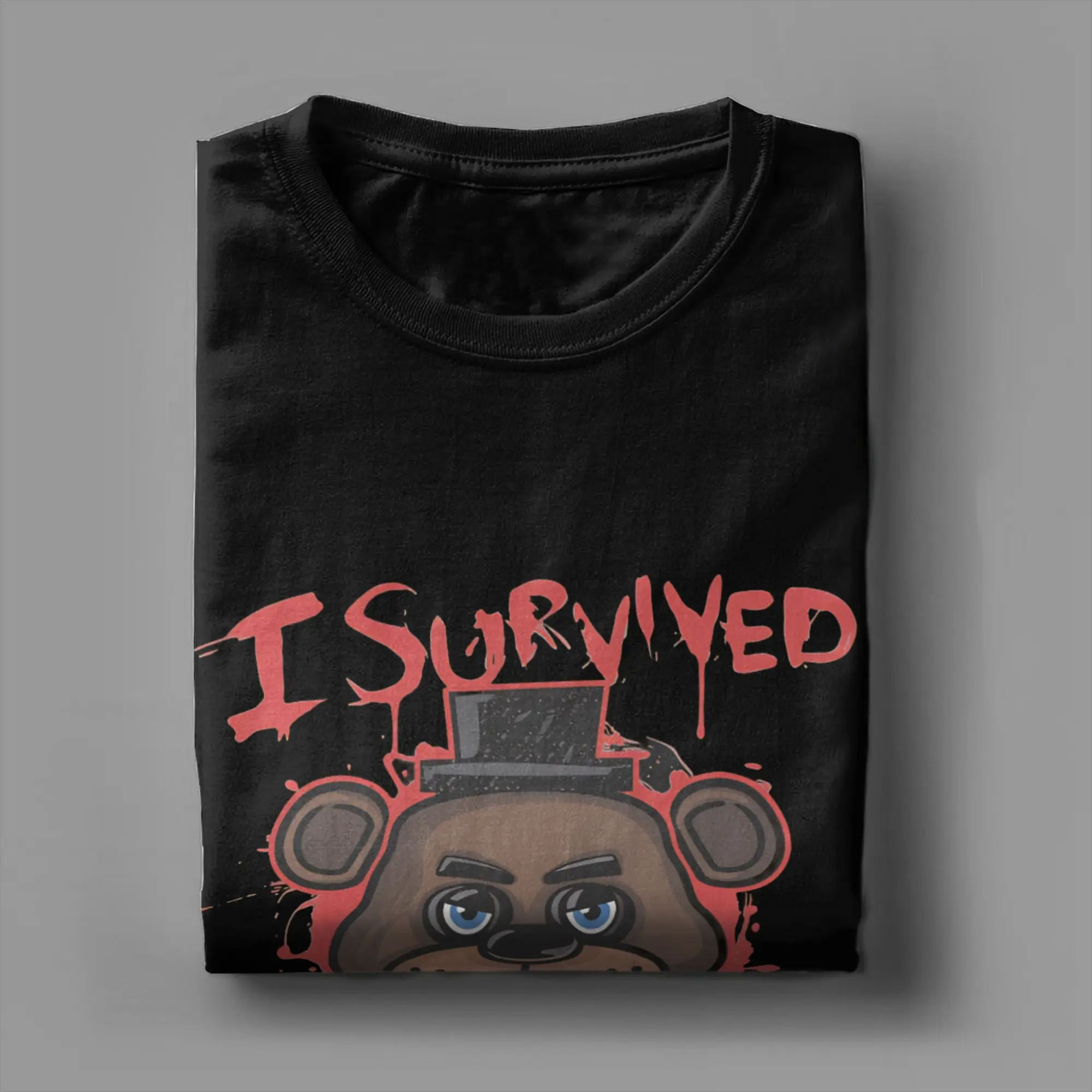 

FNAF At Freddys T-Shirt Men Novelty Pure Cotton Tees Crew Neck Short Sleeve T Shirts Printed Tops