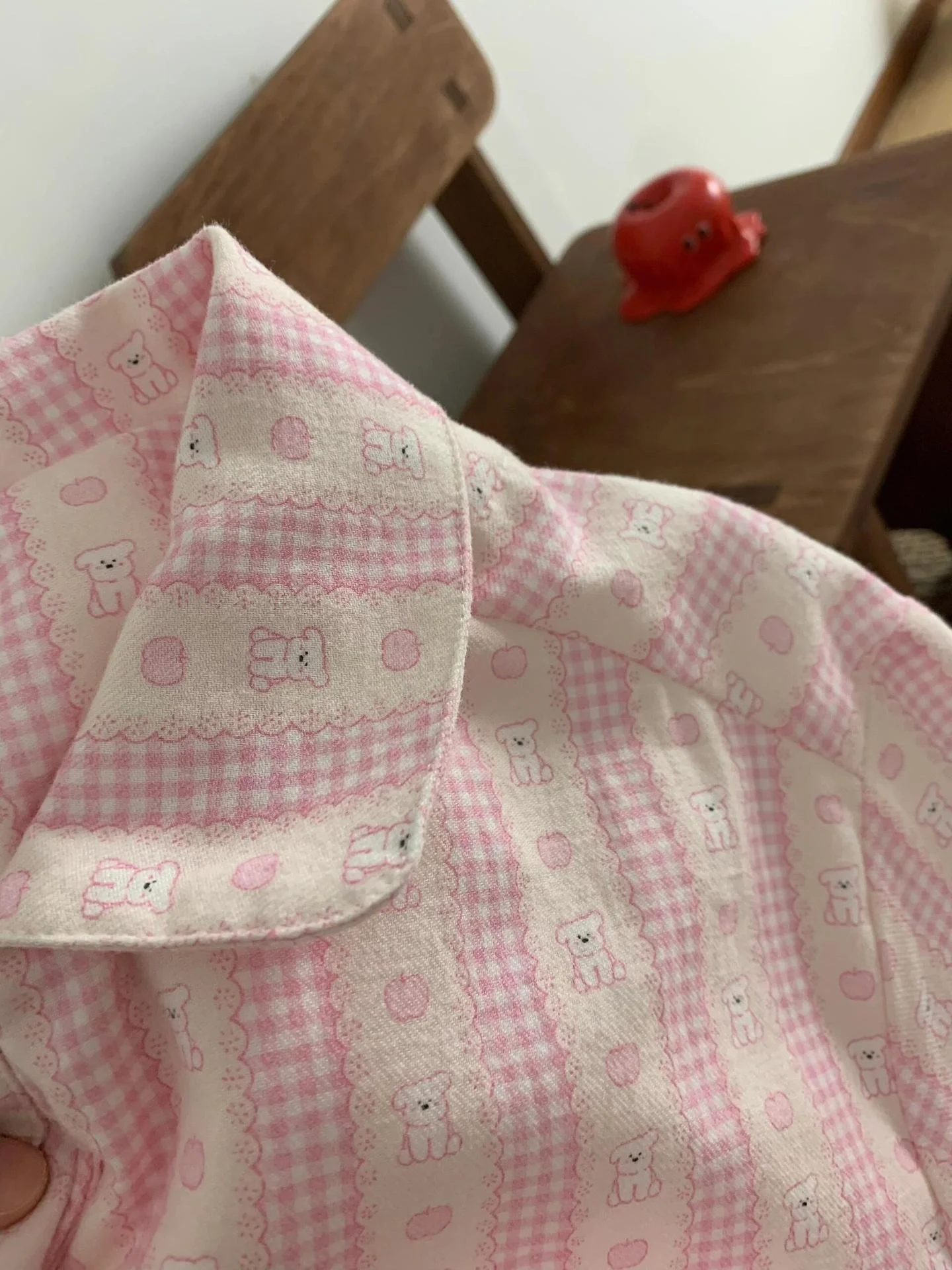 Bawełniana piżama z uroczym kołnierzykiem w kształcie lalki, długi rękaw, długie spodnie, zestaw z kołnierzykiem wykładanym, odzież domowa, wiosna 2025, młodzieżowy strój.