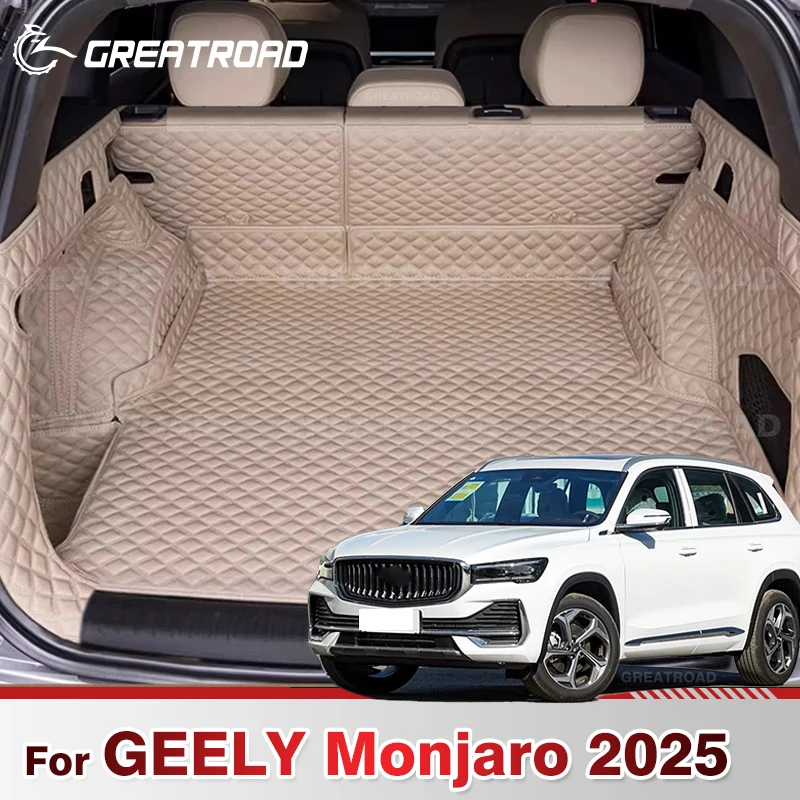 

For GEELY Monjaro/Tugella L 2025 Auto Full Coverage Trunk Mat Car Anti-dirty Pad Cargo Liner Interior Protector Accessories