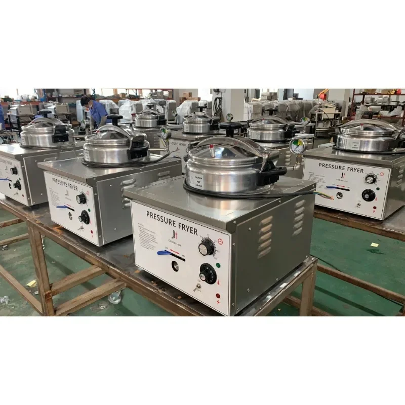 

Коммерческая электрическая настольная фритюрница, маленькая фритюрница под давлением для курицы, кухонное оборудование, фритюрница для курицы