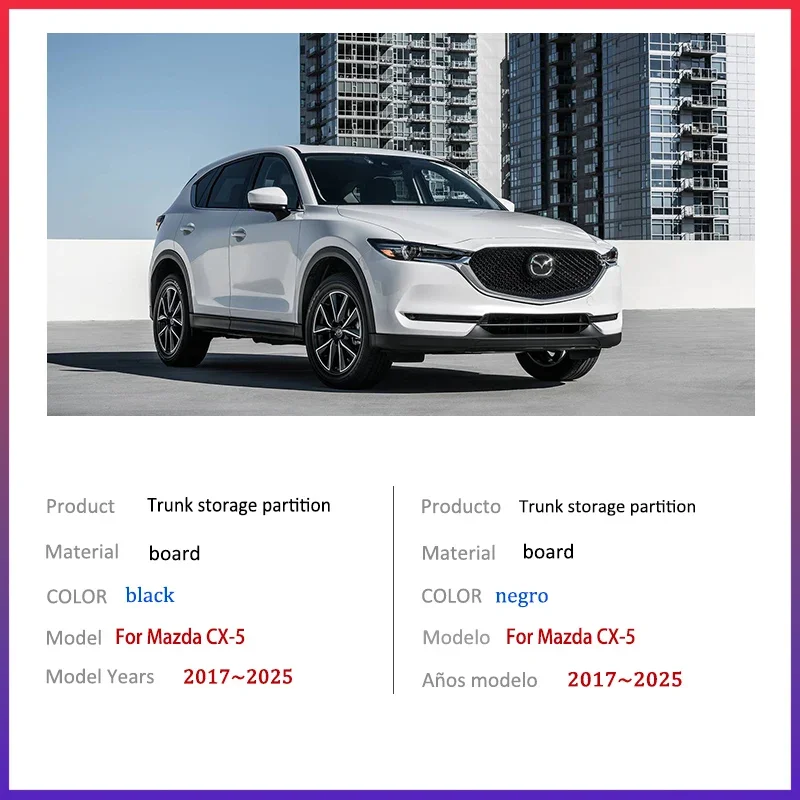 For Mazda CX-5 KF 2017~2025 2018 2019 2020 MK2 Car Trunk Storage Partition Multifunction Storage Box Auto Interior Accessories