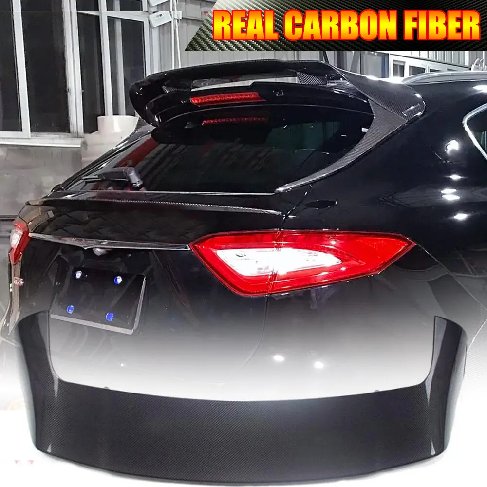 For Maserati Levante 2016-2019 Rear Roof Spoiler Window Wing Lip REAL CARBON
