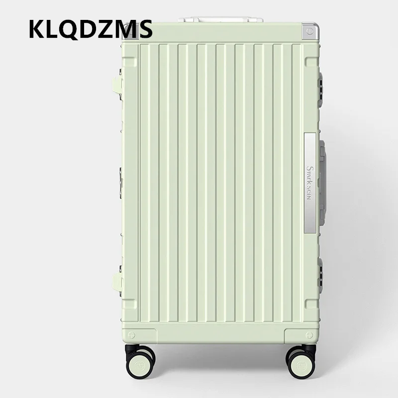 KLQDZMS High Quality Suitcase Aluminum Frame Boarding Box Large Capacity Trolley Case Thickened 20"24"26"28"30 Inch Luggage